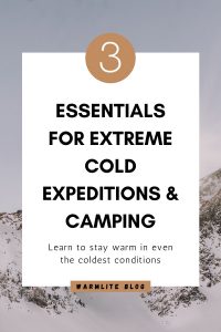 3 essentials for cold camping pin
