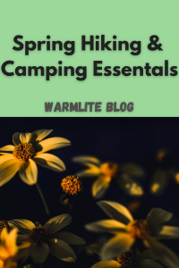 spring camping and hiking essentials pin